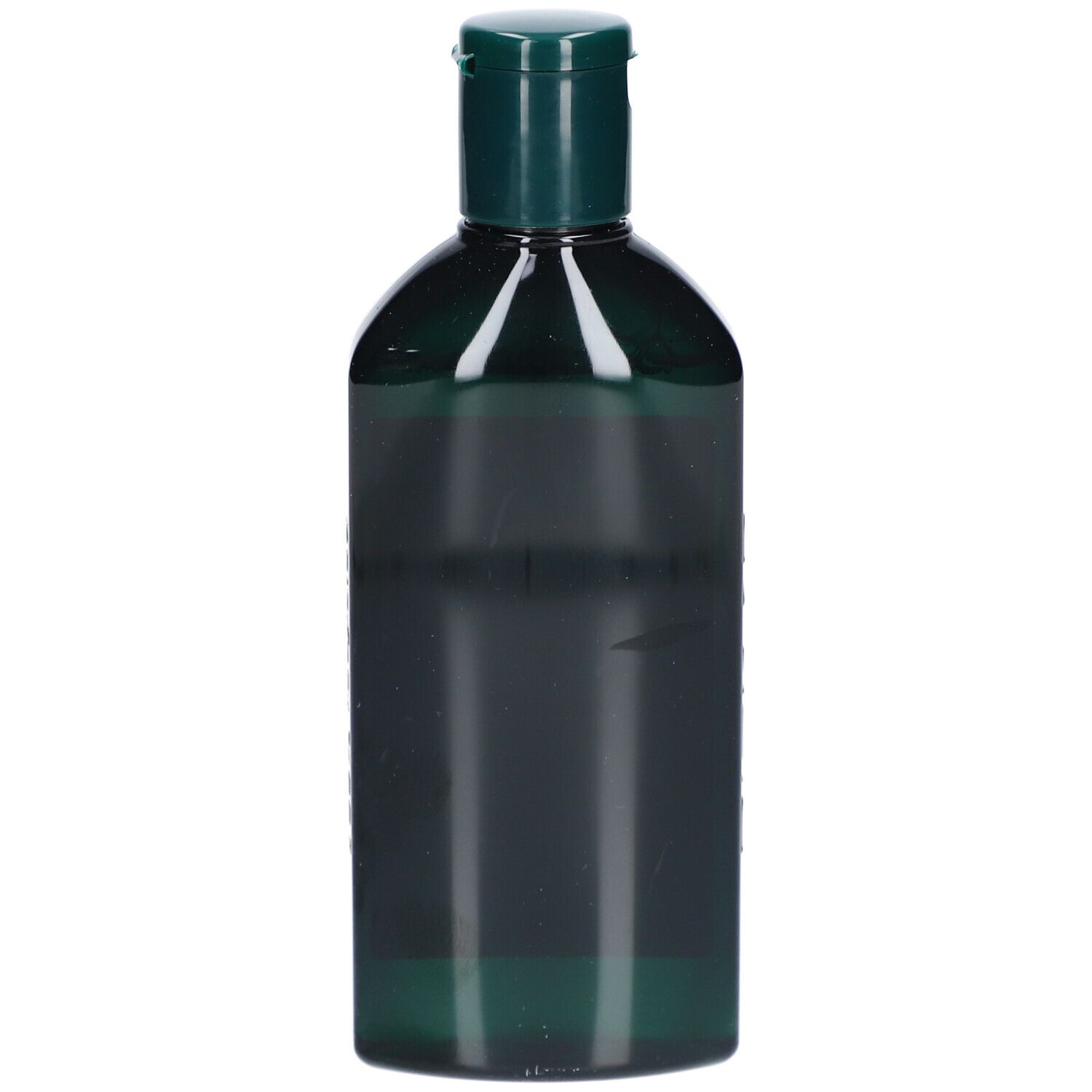 Dunkle Flasche mit grünem Deckel. Keine weitere Beschreibung möglich.