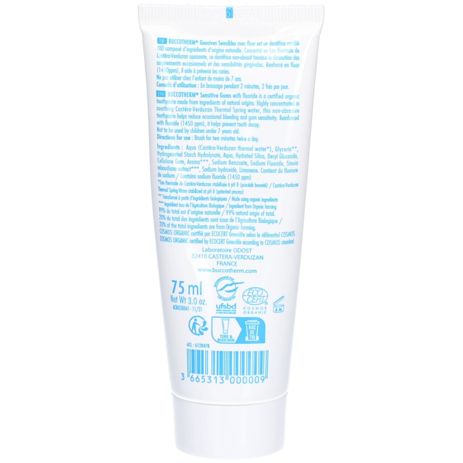 Buccotherm Thermalwasser Zahngel Empfindliches Zahnfleisch Mit Fluor Bio
