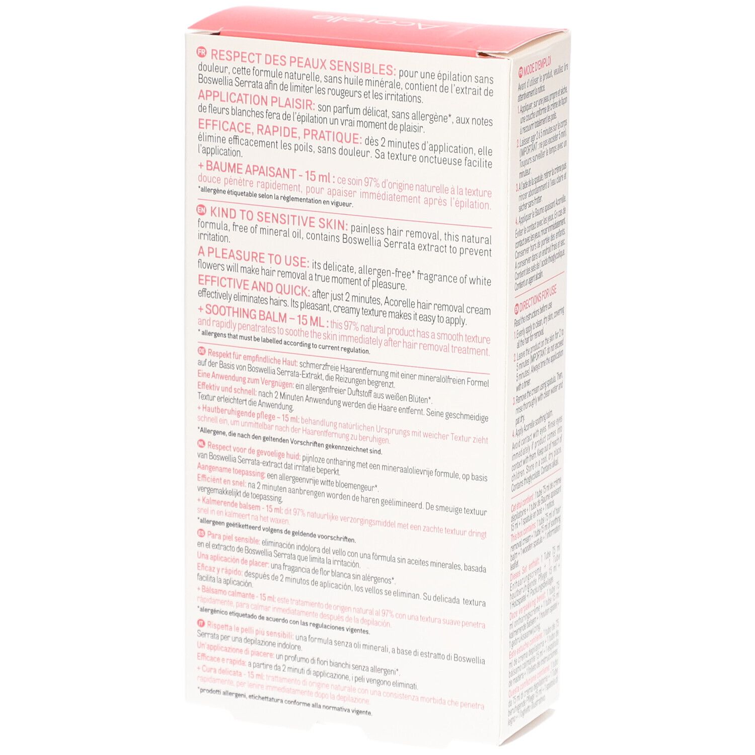 Acorelle Crème Dépilatoire Visage & Peaux Sensibles VEGAN