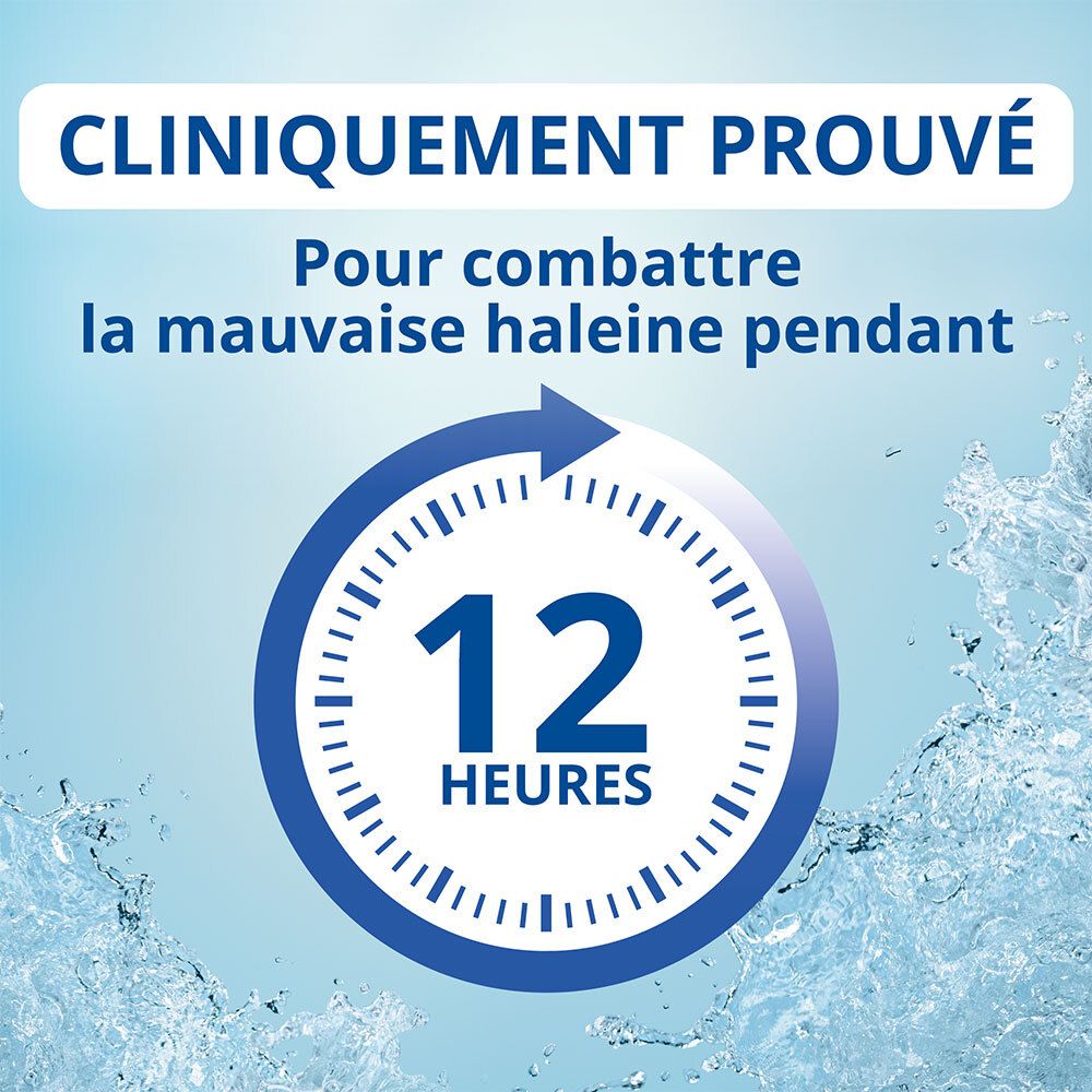 CB12 - Bain de bouche Sensitive - Lutte contre la mauvaise haleine pendant 12 heures pour les dents sensibles - Sans alcool - Arôme menthe légère - Flacon 250 ml