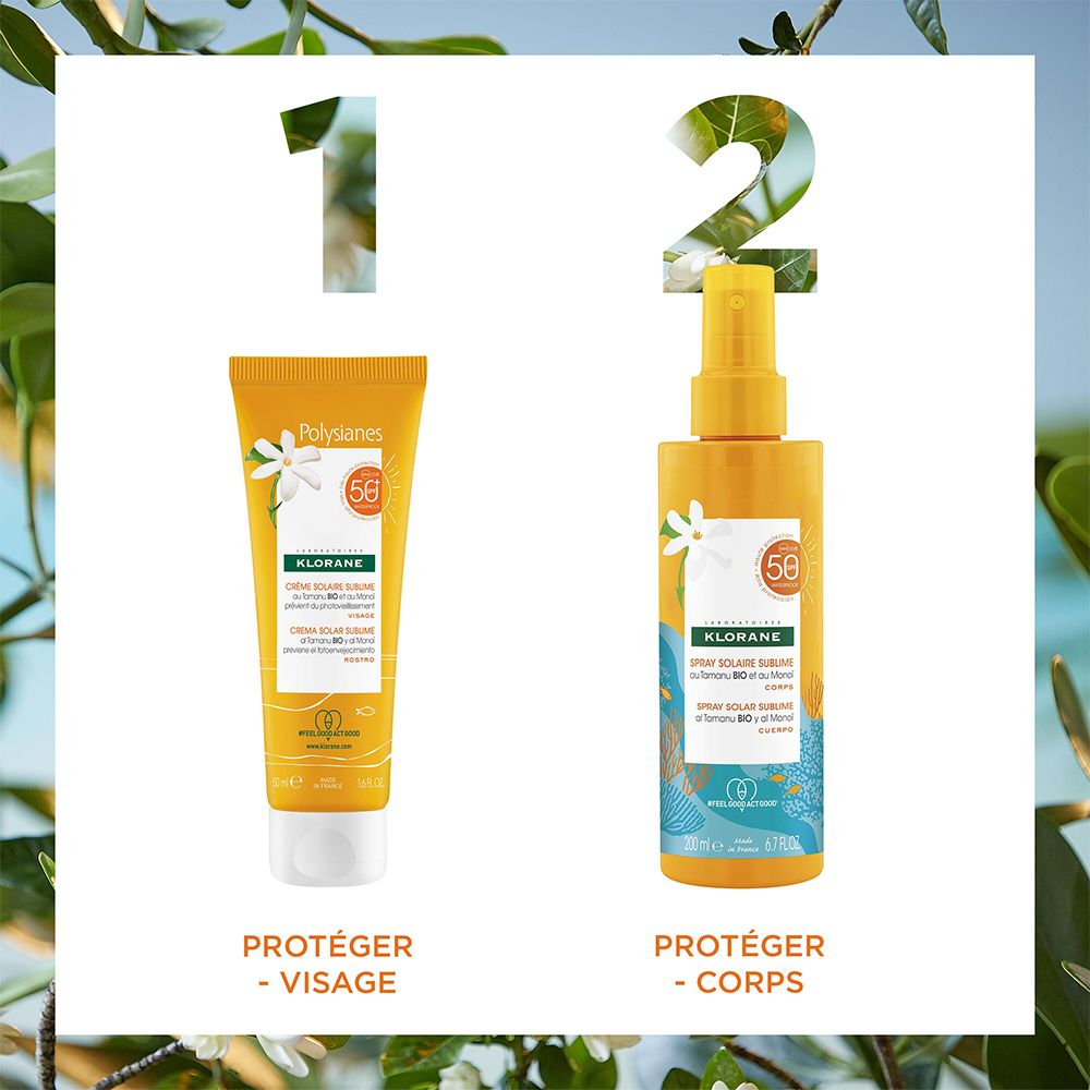 KLORANE Spray Solaire Sublime au Monoï et Tamanu BIO SPF30 Corps