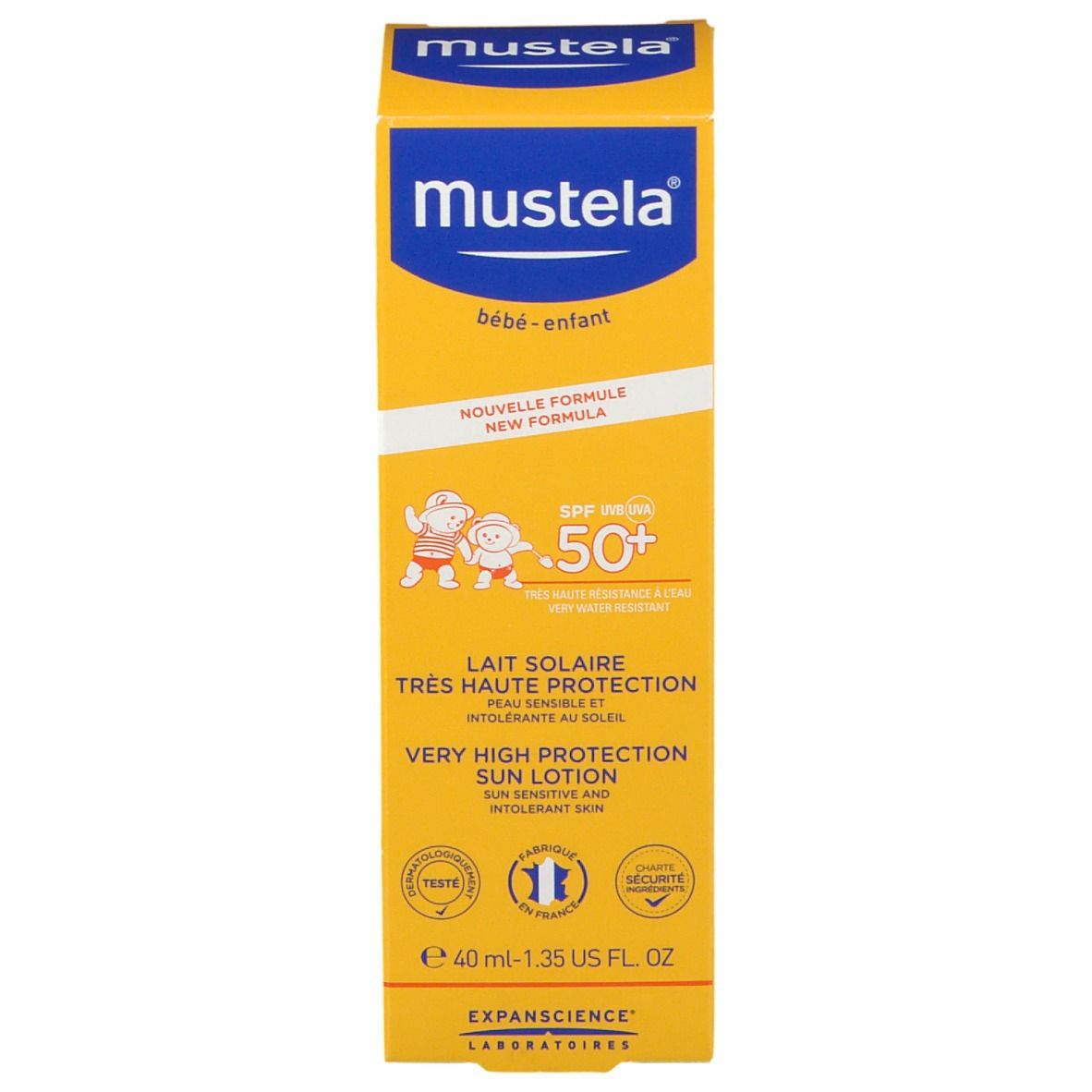 mustela® Sonnenmilch mit sehr hohem Lichtschutzfaktor LSF 50+