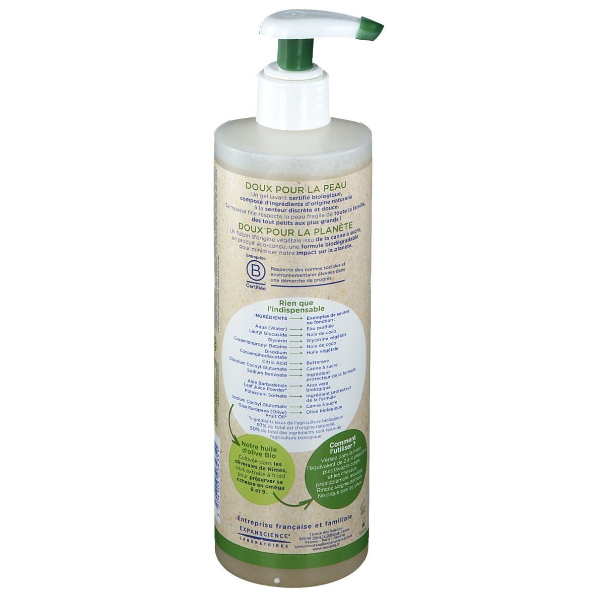 mustela® Gel lavant certifié BIO Corps & cheveux