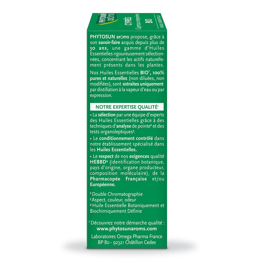 Boîte verte avec texte. Contient informations sur la qualité et l'entreprise.