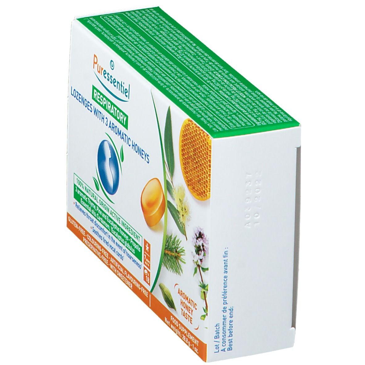 PURESSENTIEL RESPIRATOIRE Pastilles Respiratoire aux 3 miels aromatiques - 18 pastilles