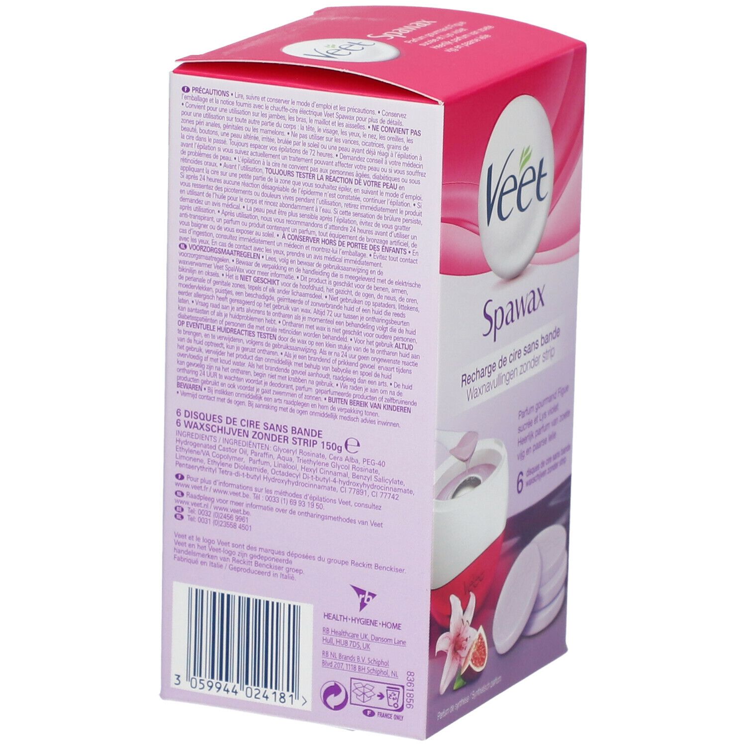 Veet Spawax Recharge  Parfum Figue sucrée & Lys violet