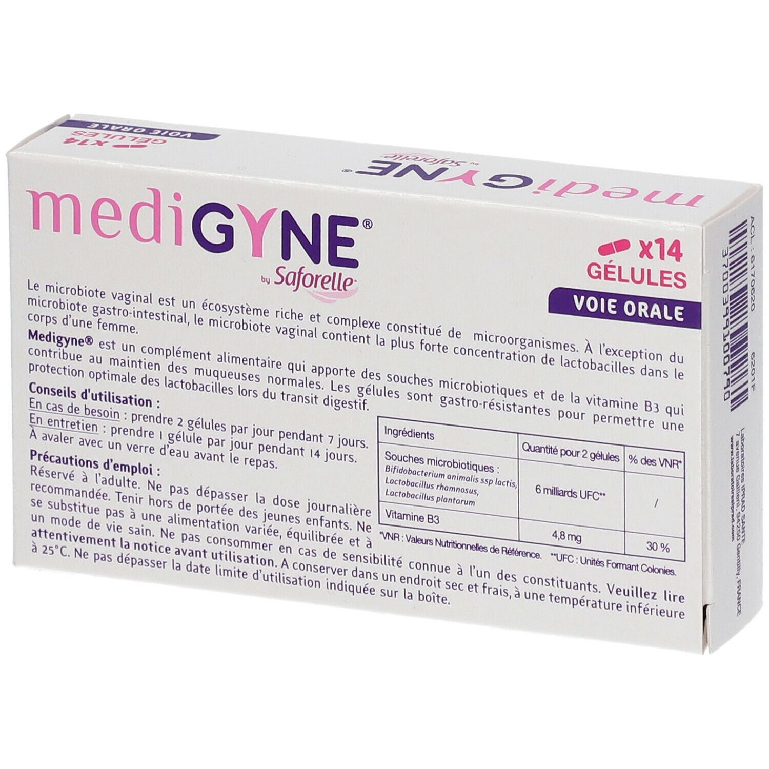 mediGYNE® by Saforelle Gélules Microbiotiques Oral