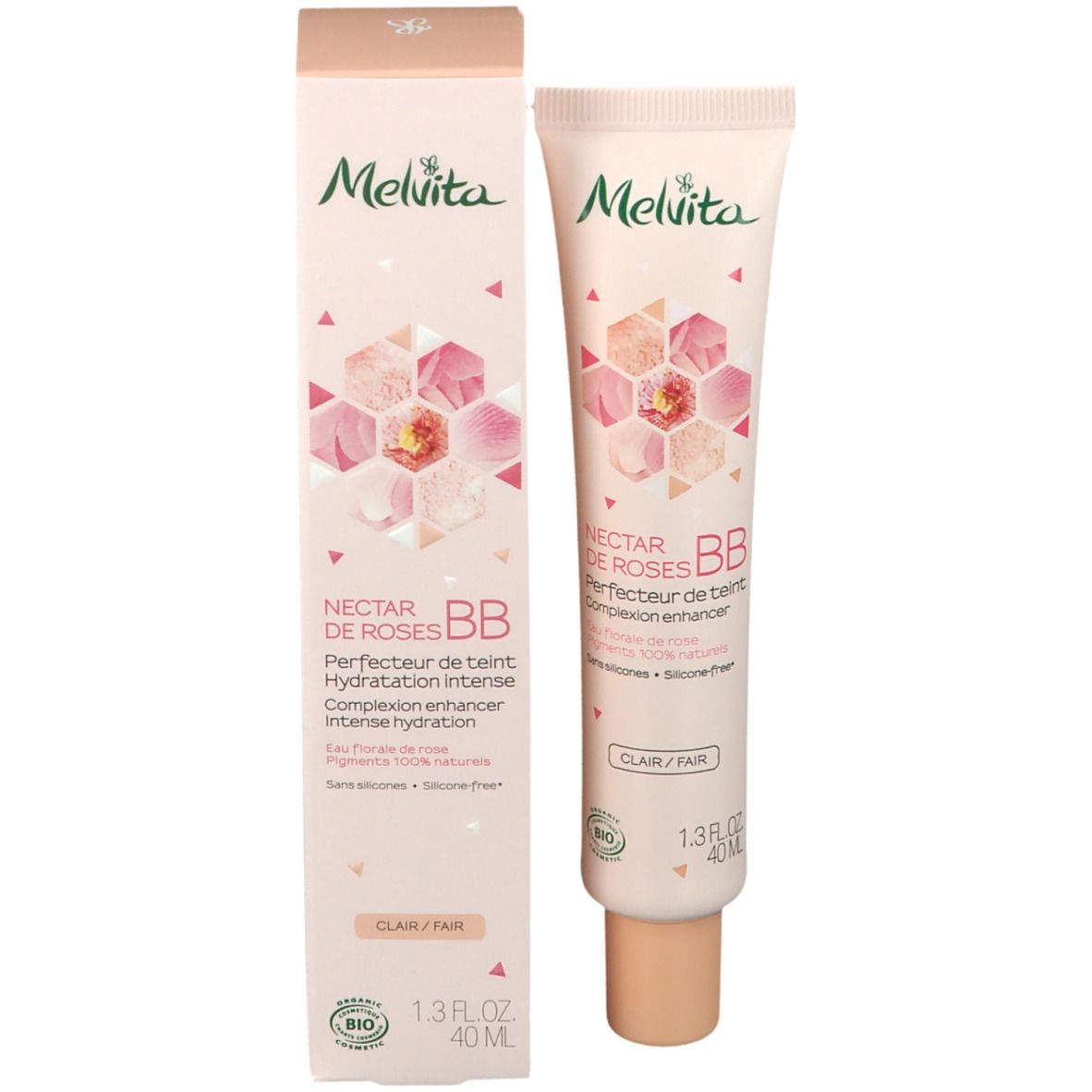 Melvita BB Crème Certifiée Bio Nectar de Roses Claire