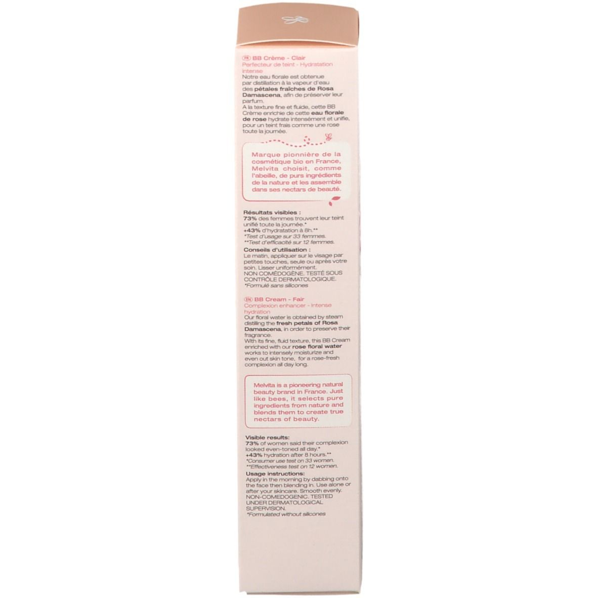 Melvita BB Crème Certifiée Bio Nectar de Roses Claire