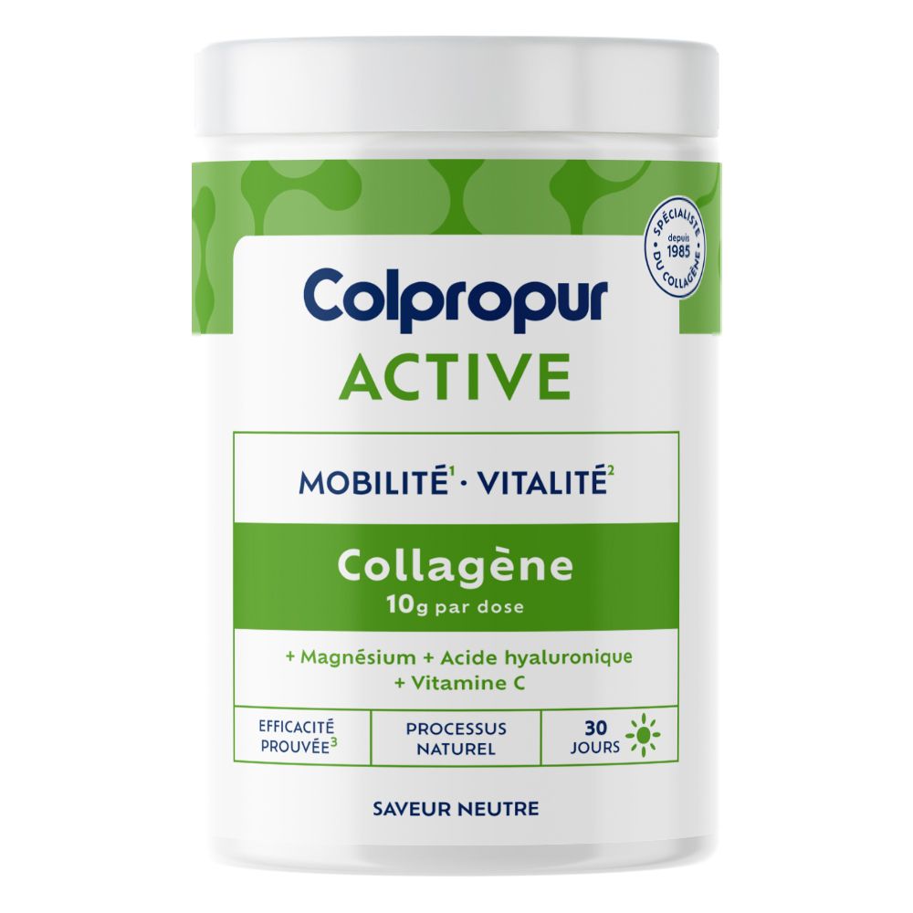 Colpropur Active Kollagenpulver in neutraler Geschmacksrichtung, 30 Tagesportionen.