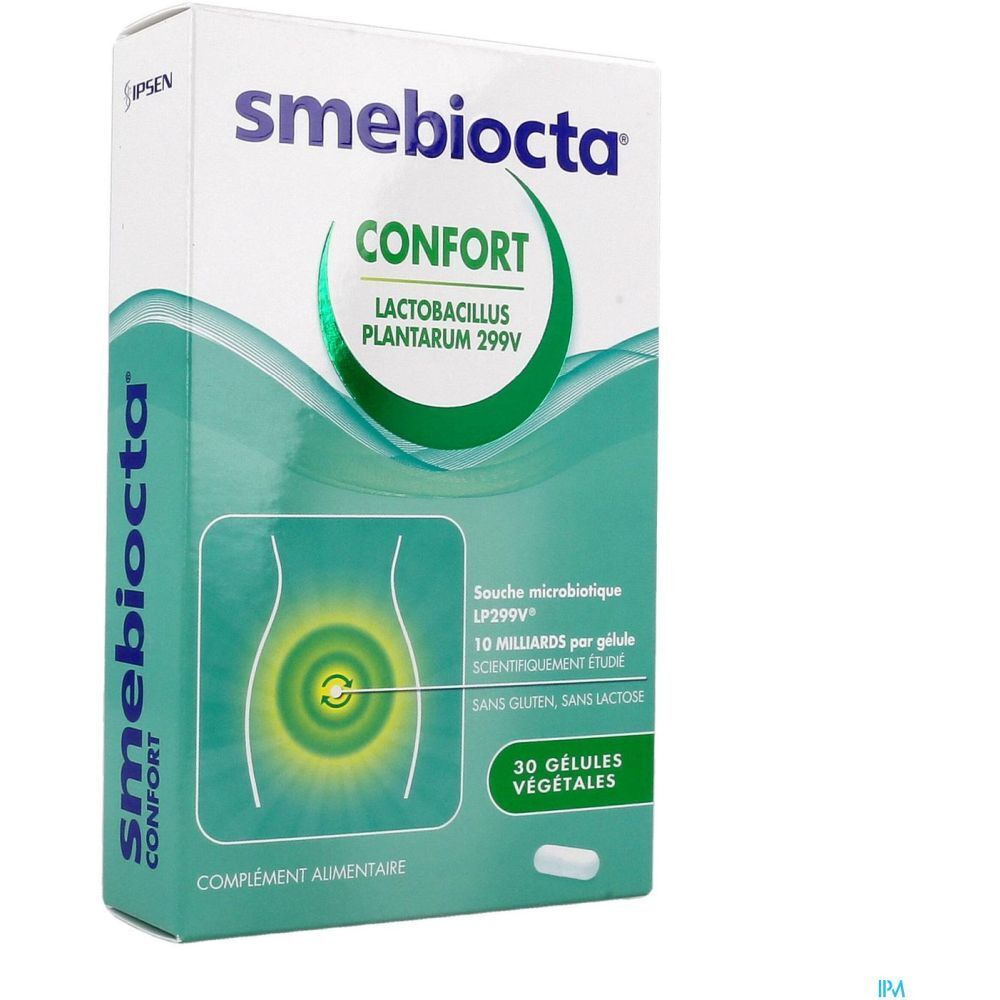 Smebiocta Confort, Kapsel, Nahrungsergänzungsmittel bestehend aus einem mikrobiotischen Stamm, bt 3