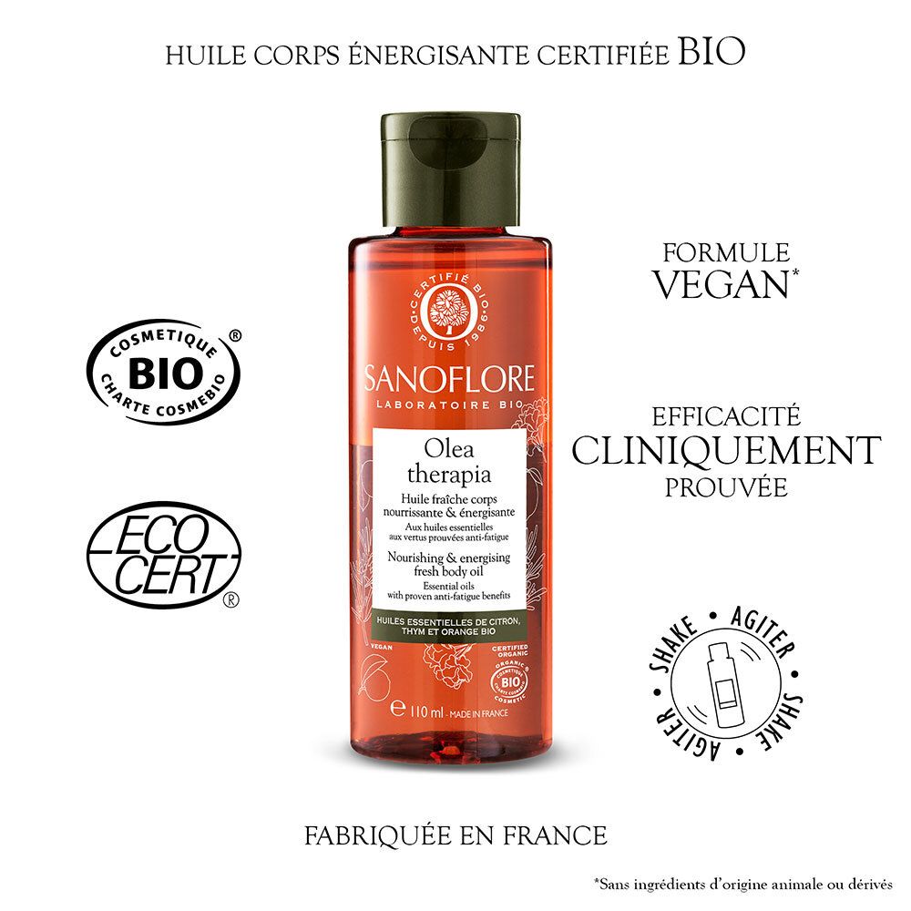 SANOFLORE Olea therapia huile fraîche nourrissante & énergisante certifiée bio 110ml