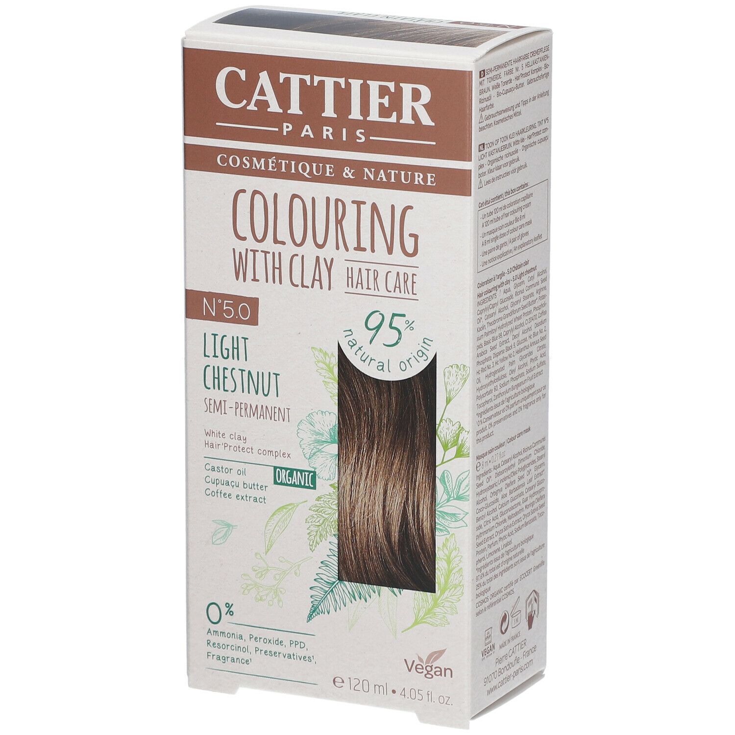 CATTIER Coloration capillaire à l'argile 5.0 châtain clair