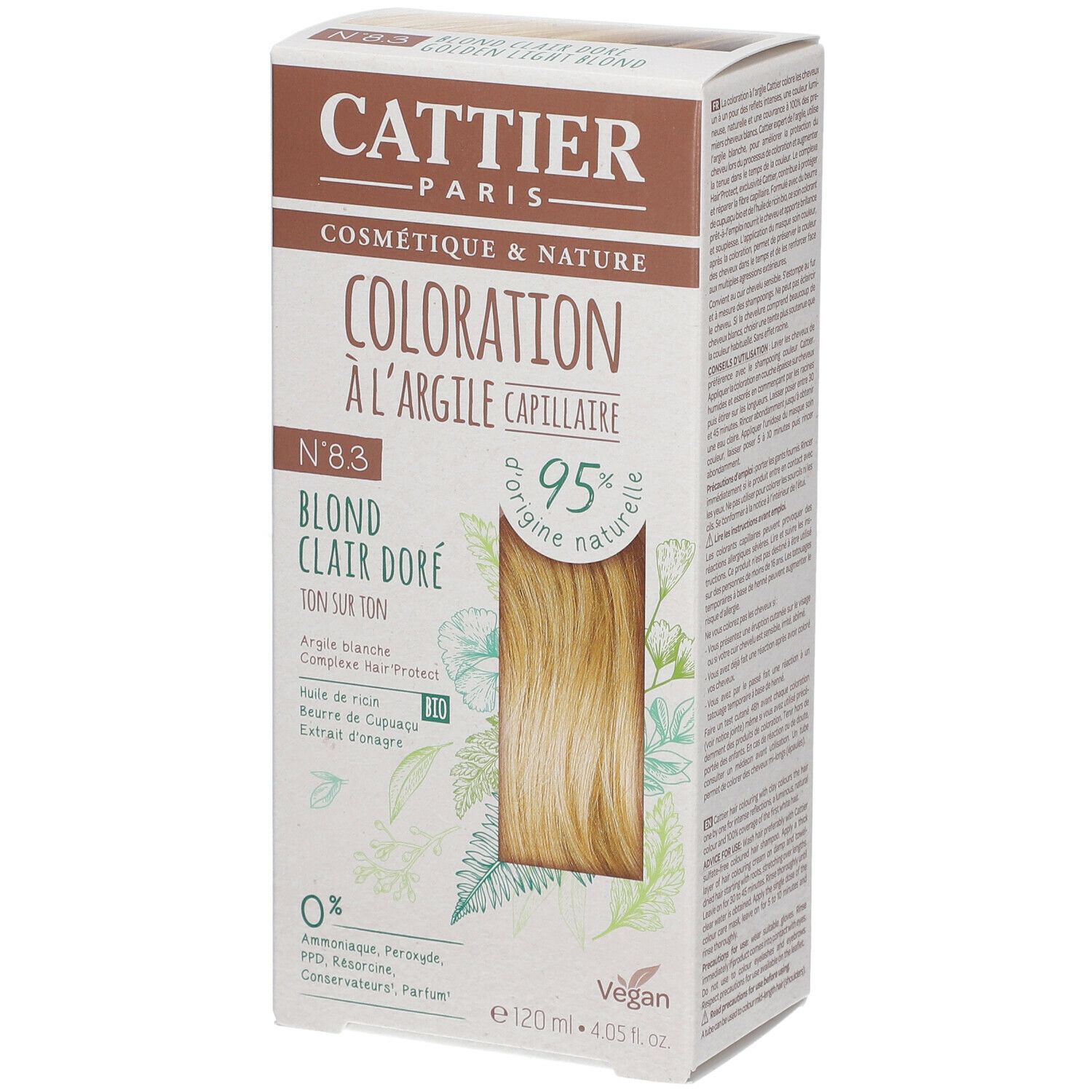 CATTIER Tonerde-Haarfarbe 8.3 helles goldblond