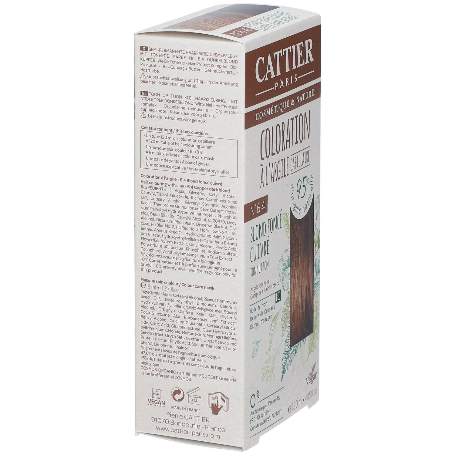 CATTIER Tonerde-Haarfarbe 6.4 kupferfarbenes Dunkelblond