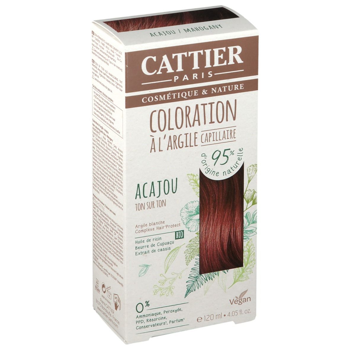 CATTIER Coloration capillaire à l'argile acajou