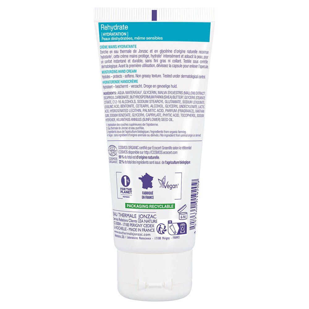 Jonzac REhydrate Bio Feuchtigkeitsspendende Handcreme