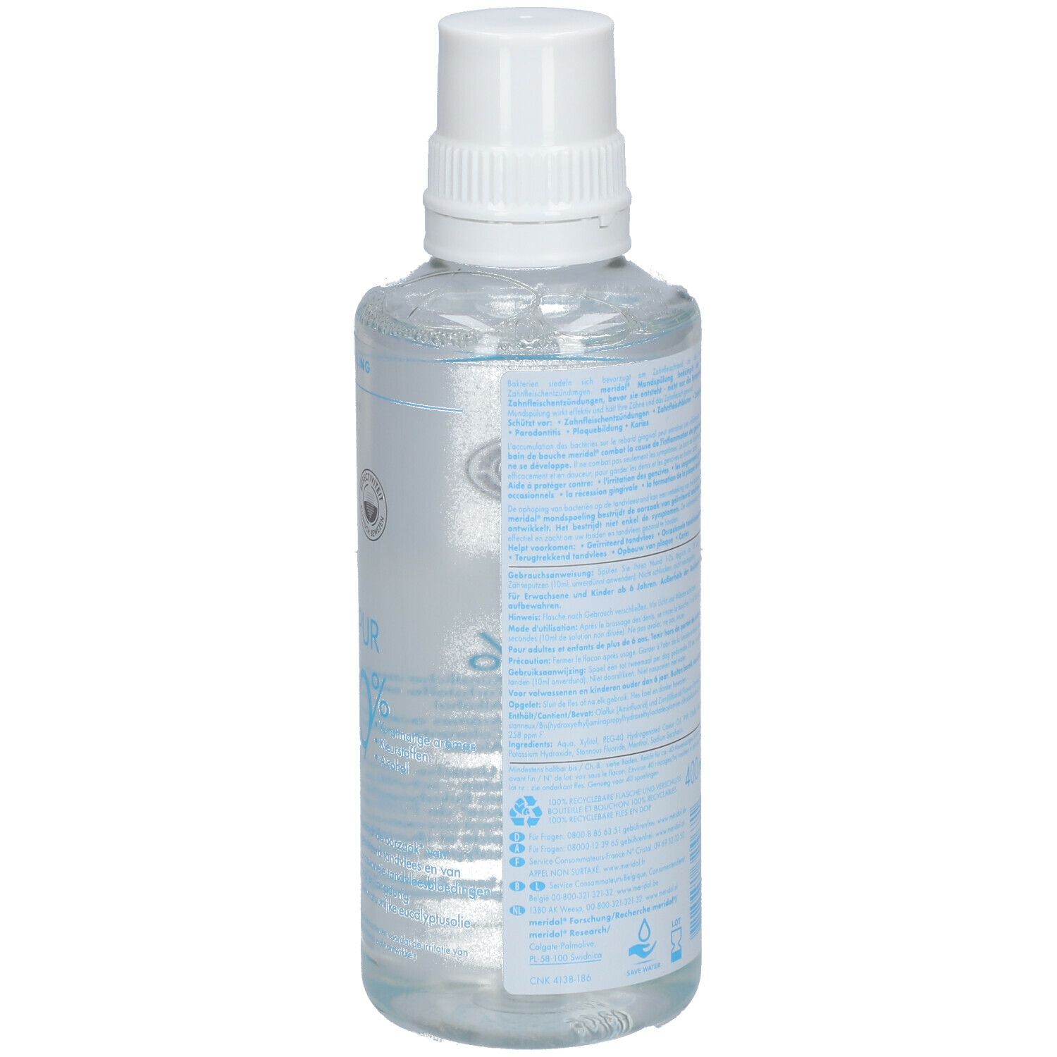 MERIDOL PUR BAIN DE BOUCHE - Bain de bouche fluoré, à l'huile d'eucalyptus naturelle.  - f