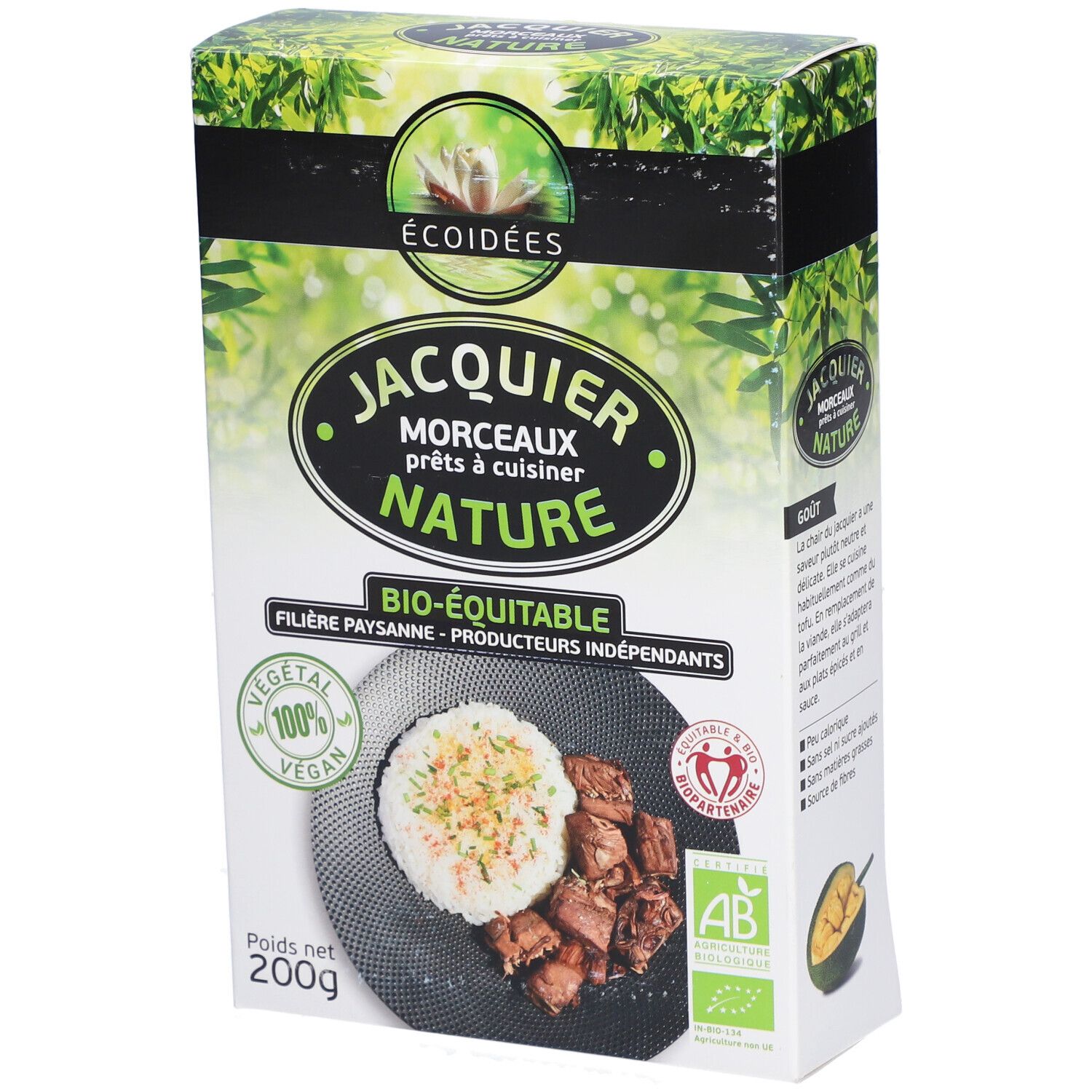 Ecoidées Jacquier en morceau nature BIO & EQUITABLE 200 g Redcare