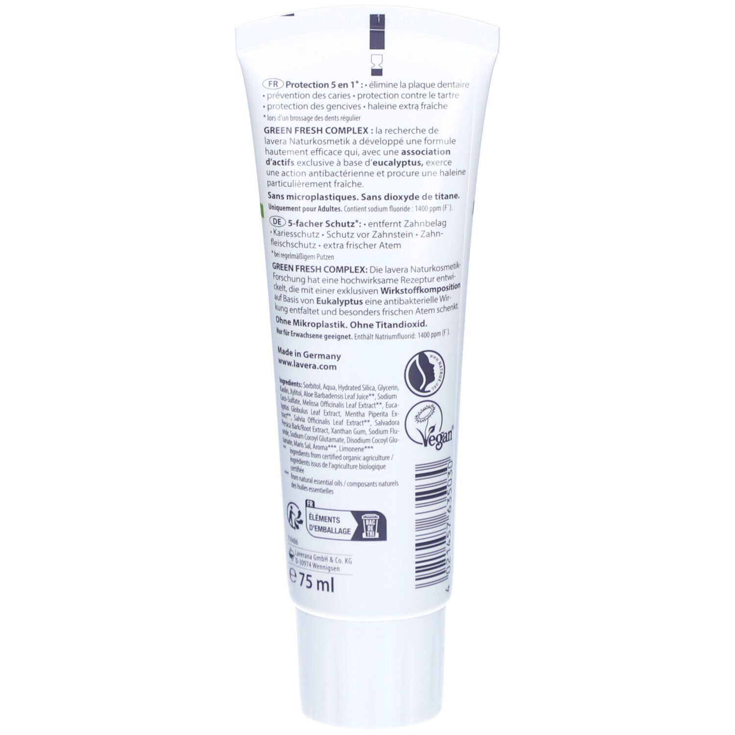 LAVERA DENT CARE MENTH BIO 75ML