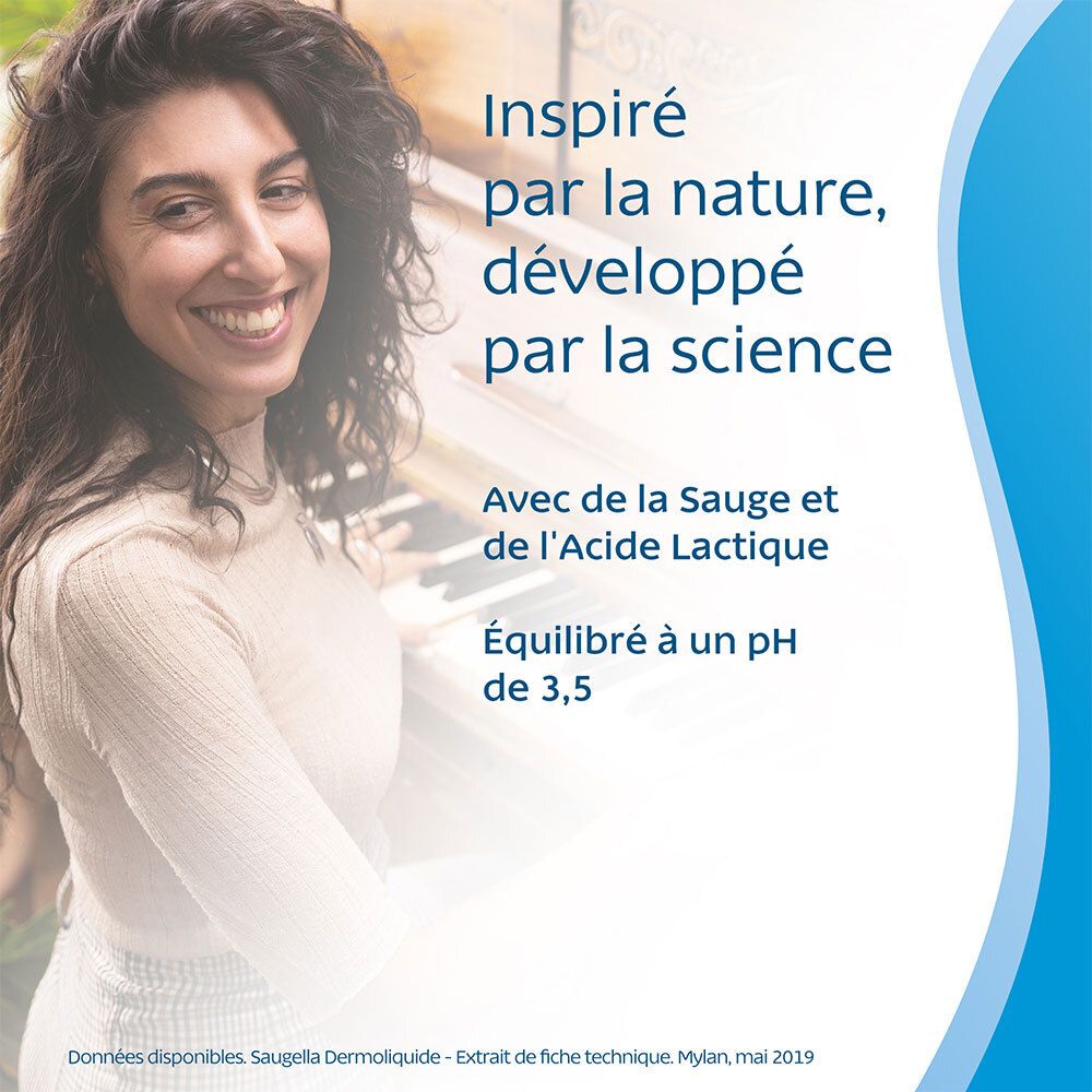 Saugella - Dermoliquide - Soin lavant pour l’hygiène intime quotidienne des femmes adultes - à base d’extrait de Sauge - Assure le bien-être intime quotidien - Flacons Lot 2x250 ml