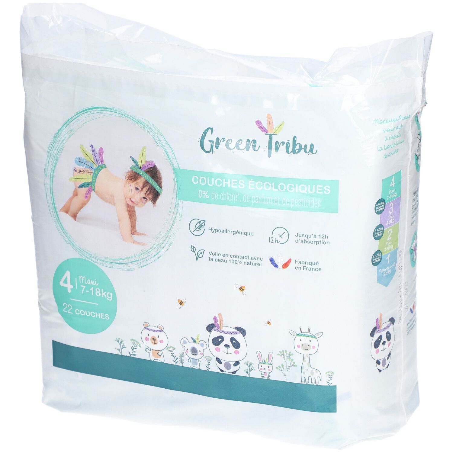 GREEN TRIBU Öko-Babywindeln Maxi Größe 4