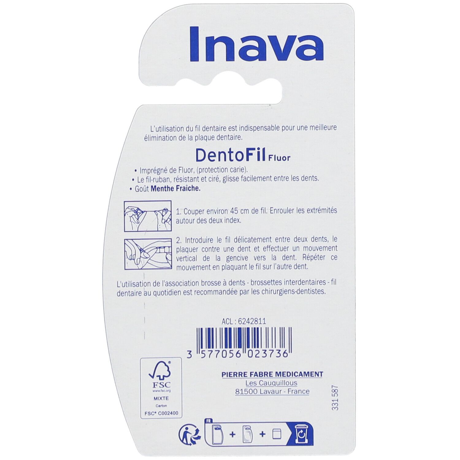Inava DentoFil Fluor Zahnseide