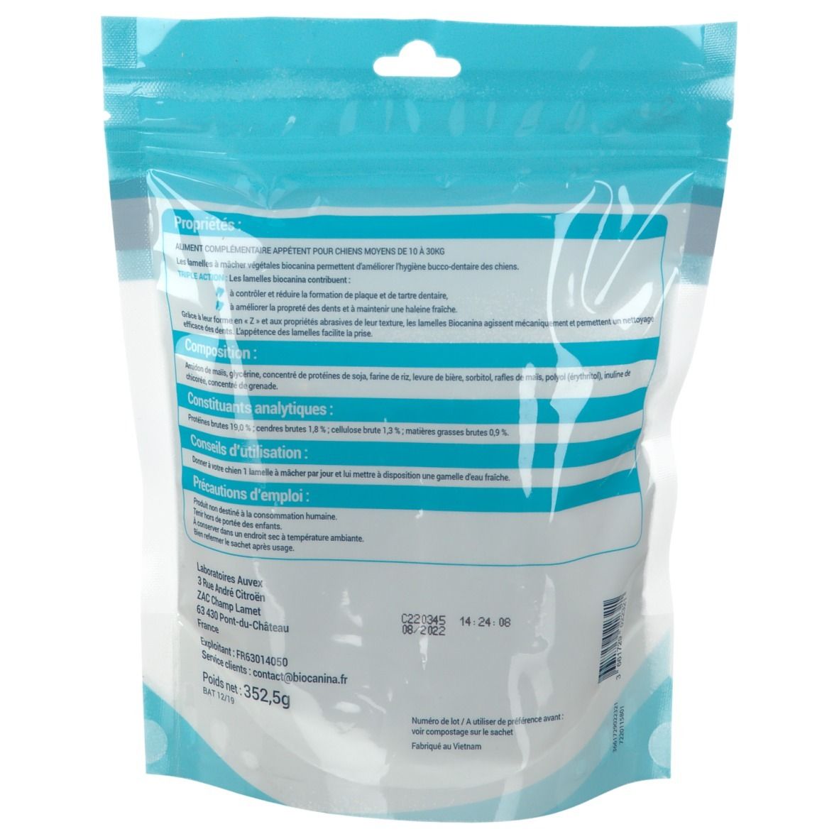 Biocanina TRIODENTAL Lamelle Chien Moyen 10-30 kg