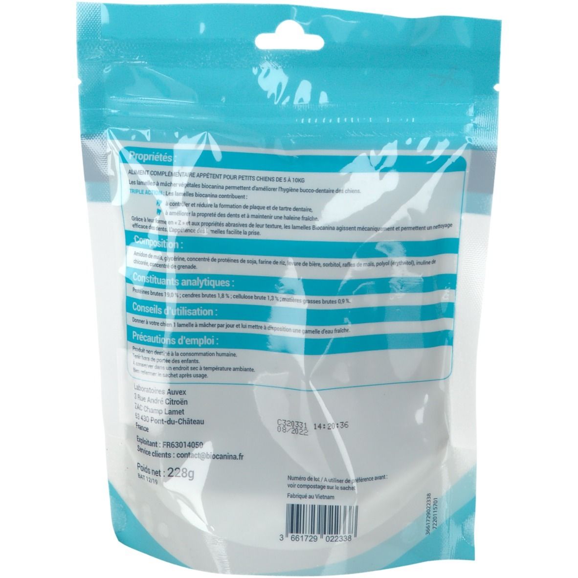 Biocanina TRIODENTAL Lamelle Petit Chien 5-10 kg