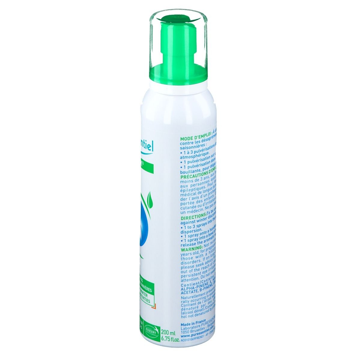 PURESSENTIEL RESPIRATOIRE Spray Aérien Resp'OK® - Format Familial - 200 ml