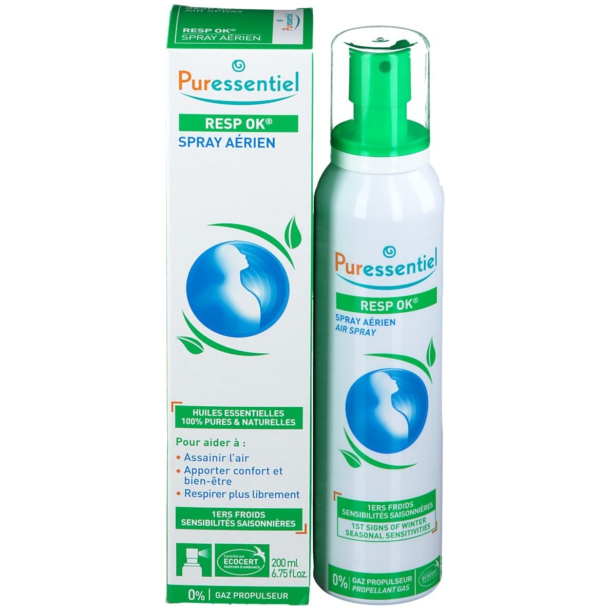 PURESSENTIEL RESPIRATOIRE Spray Aérien Resp'OK® - Format Familial - 200 ml