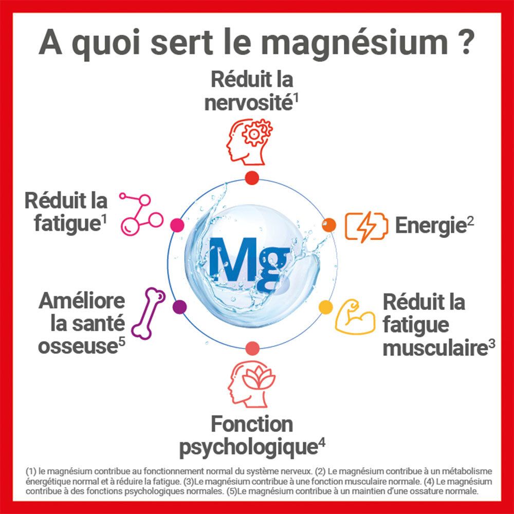 MAG 2 24H, complément alimentaire au magnésium marin - lot de 2 45+15 comprimés