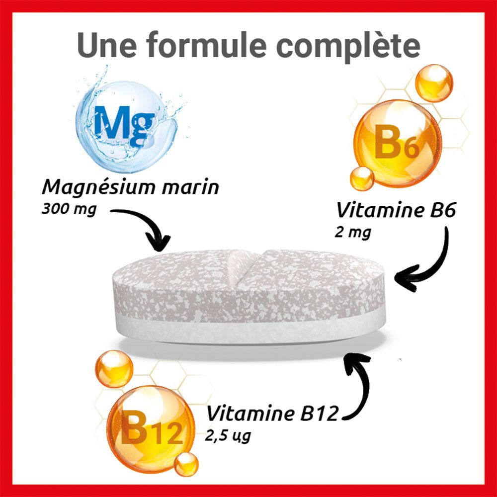 MAG 2 24H, complément alimentaire au magnésium marin - lot de 2 45+15 comprimés