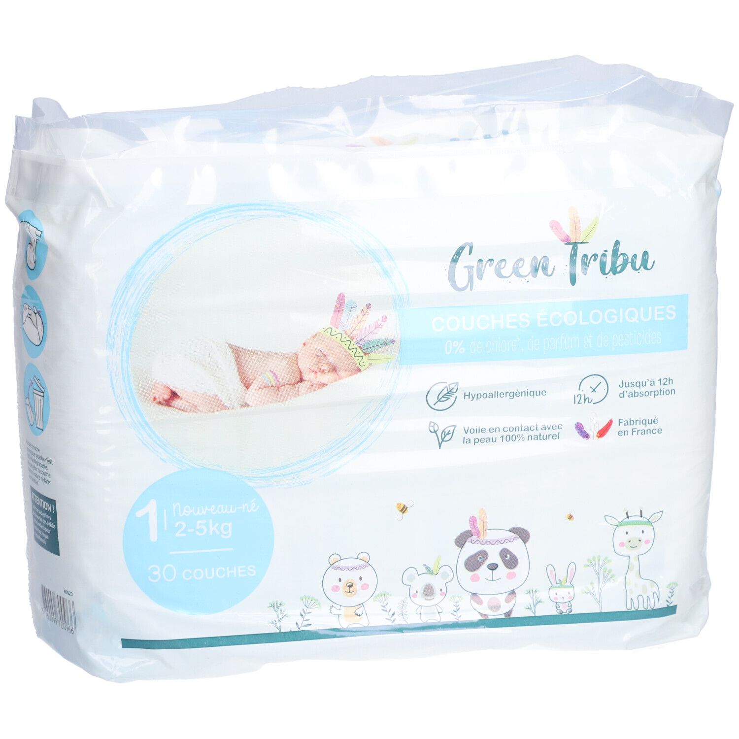 Green Tribu Öko-Windeln 1 Neugeborenes 2 - 5 kg