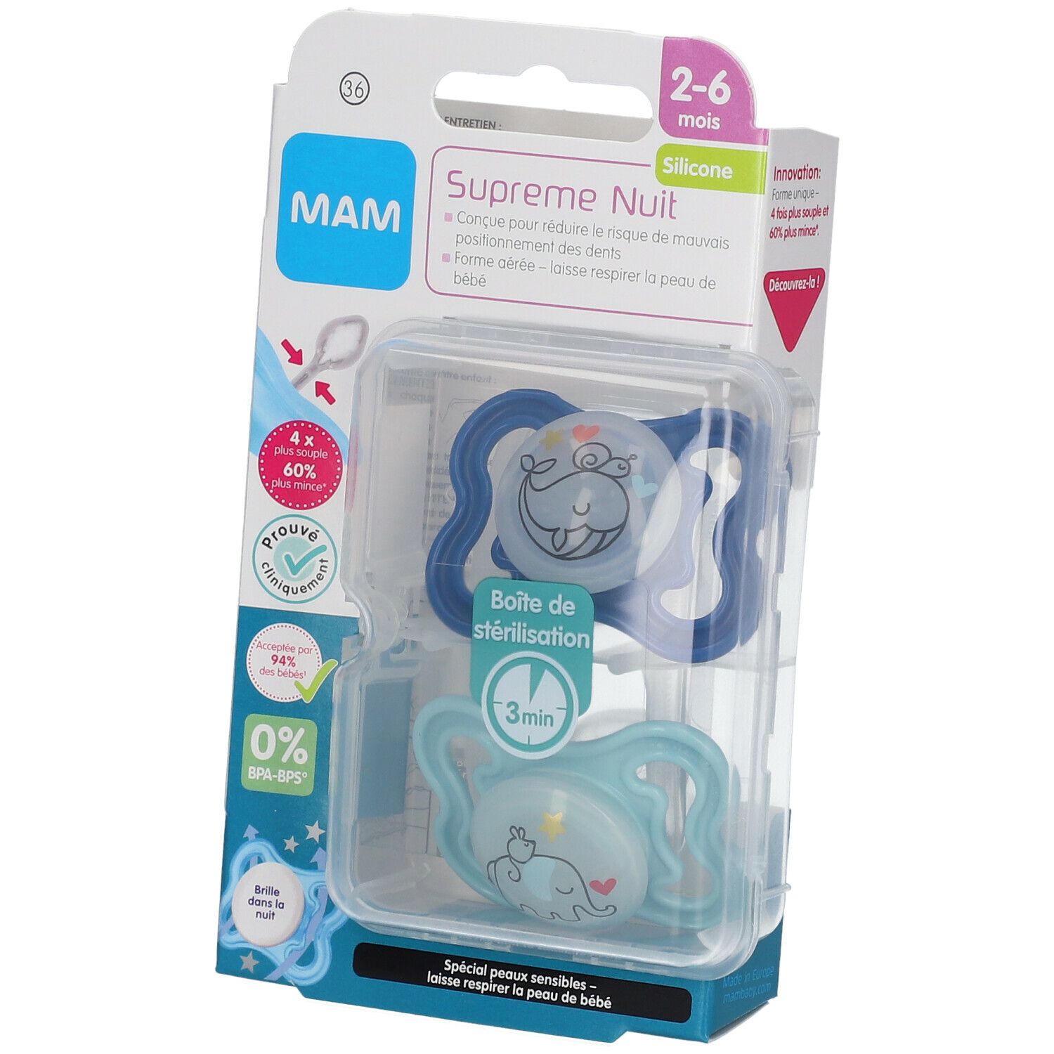 MAM Supreme Nuit 2-6 Monate Better Together - Schnuller