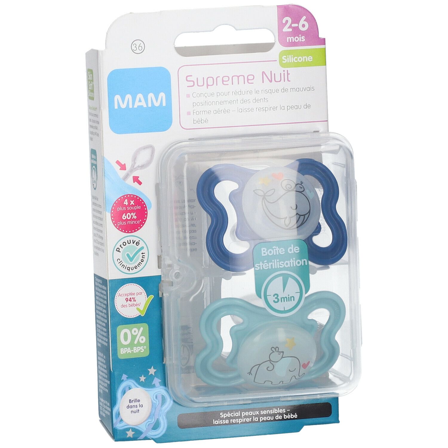 MAM Supreme Nuit 2-6 Monate Better Together - Schnuller