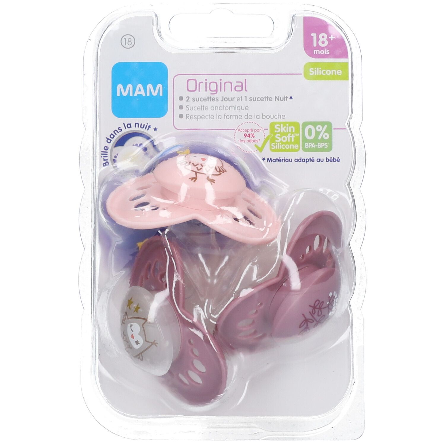 MAM Original 18+ Sucette anatomique Fille