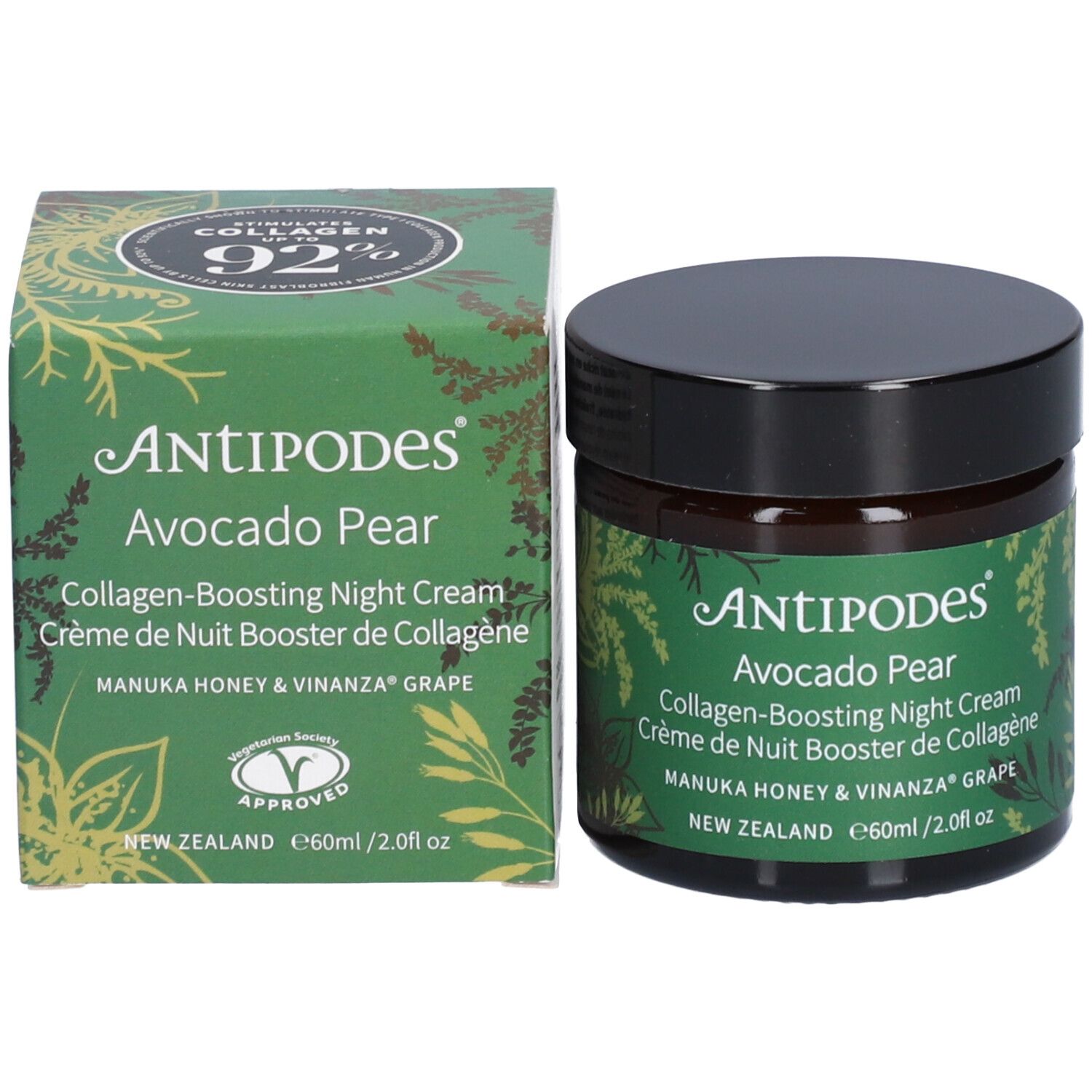 ANTIPODES AVOCADO PEAR CRÈME DE NUIT BOOSTER DE COLLAGÈNE