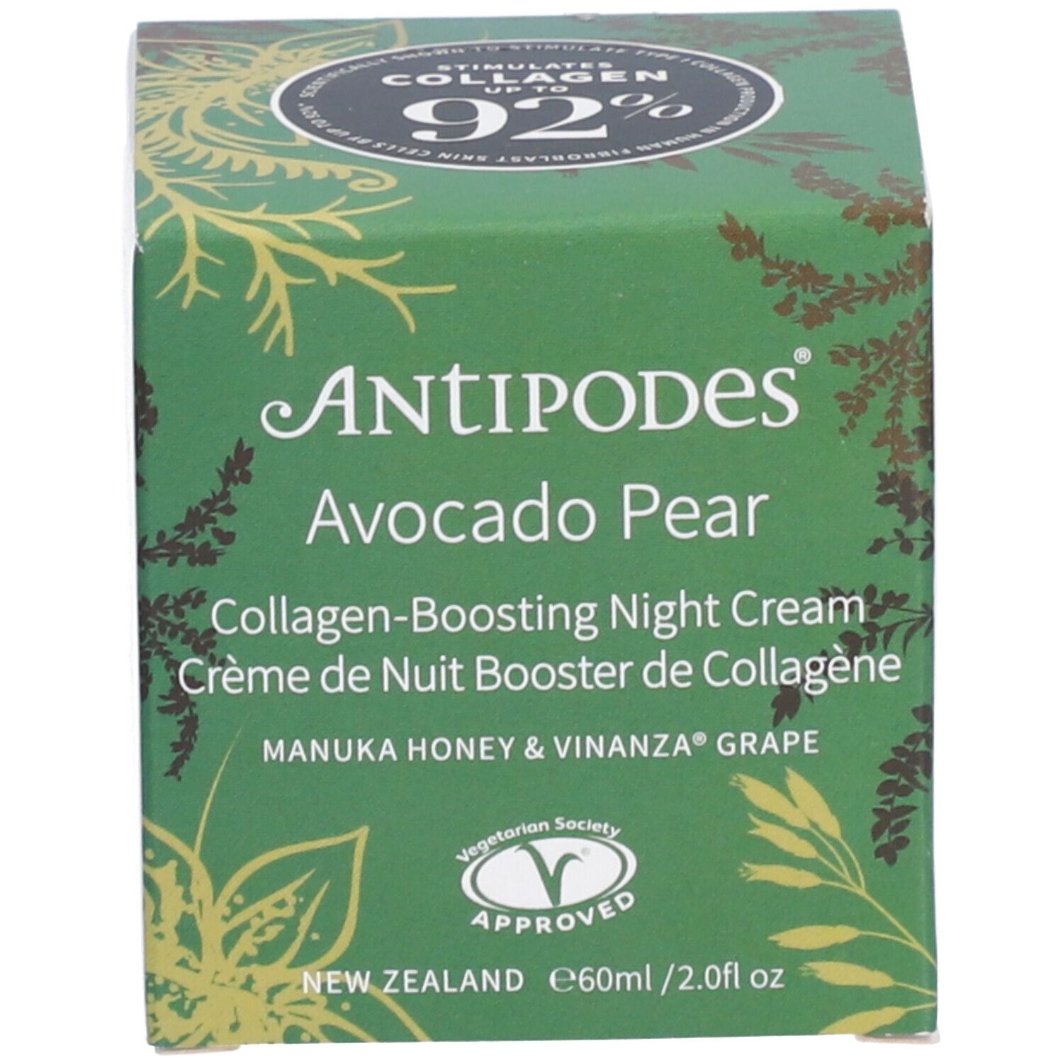 ANTIPODES AVOCADO PEAR CRÈME DE NUIT BOOSTER DE COLLAGÈNE