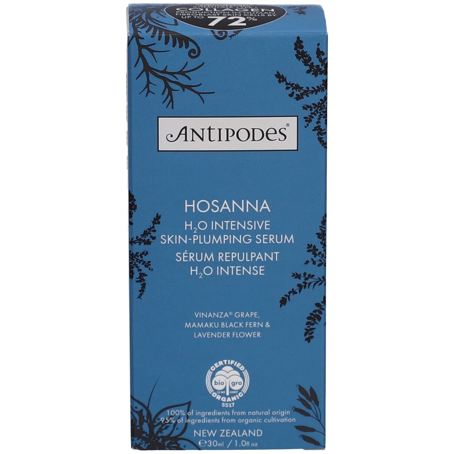 Antipodes Hosanna Sérum Repulpant H2O Intense Bio
