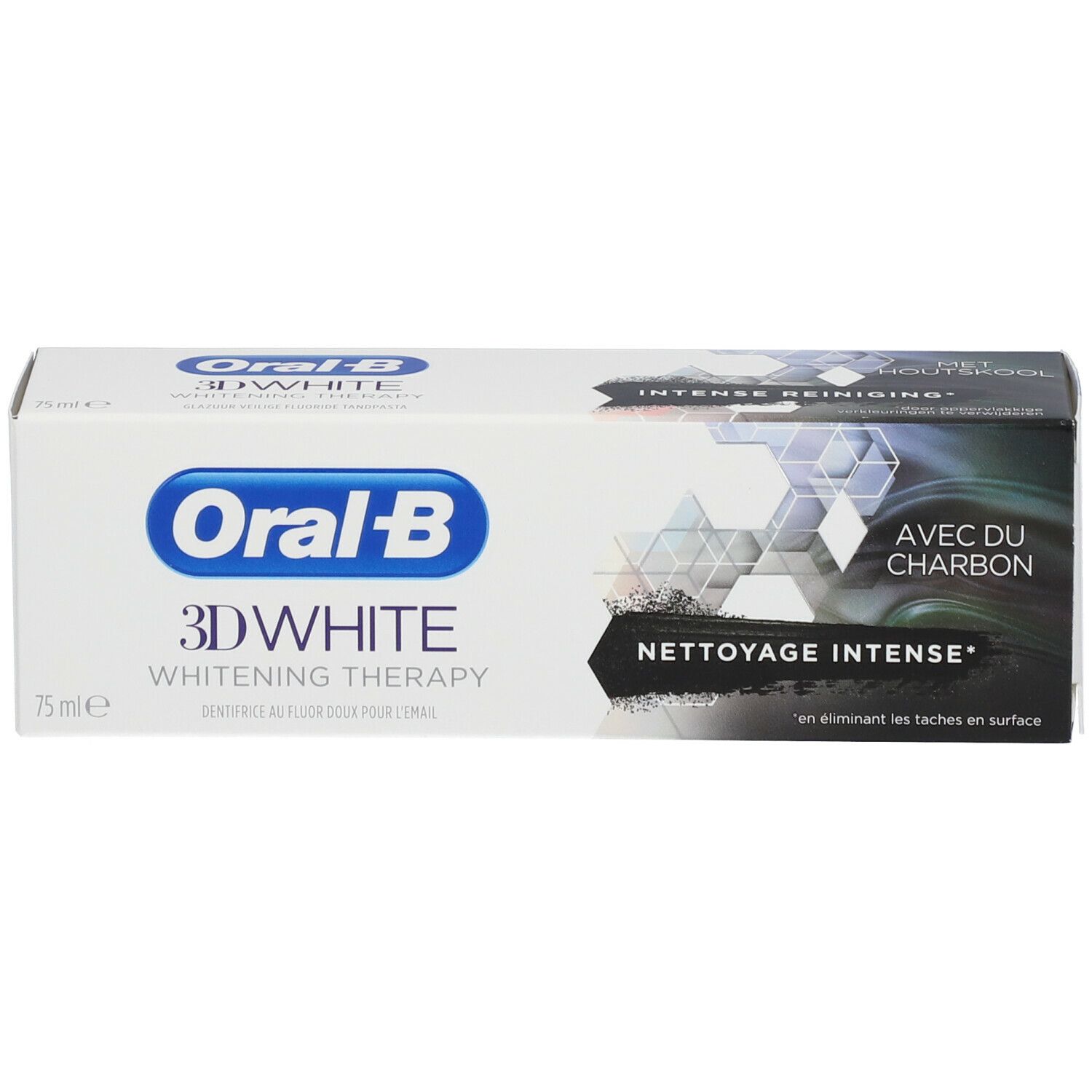 Oral-B 3D White Whitening Therapy Intensiv reinigende Zahnpasta mit Aktivkohle