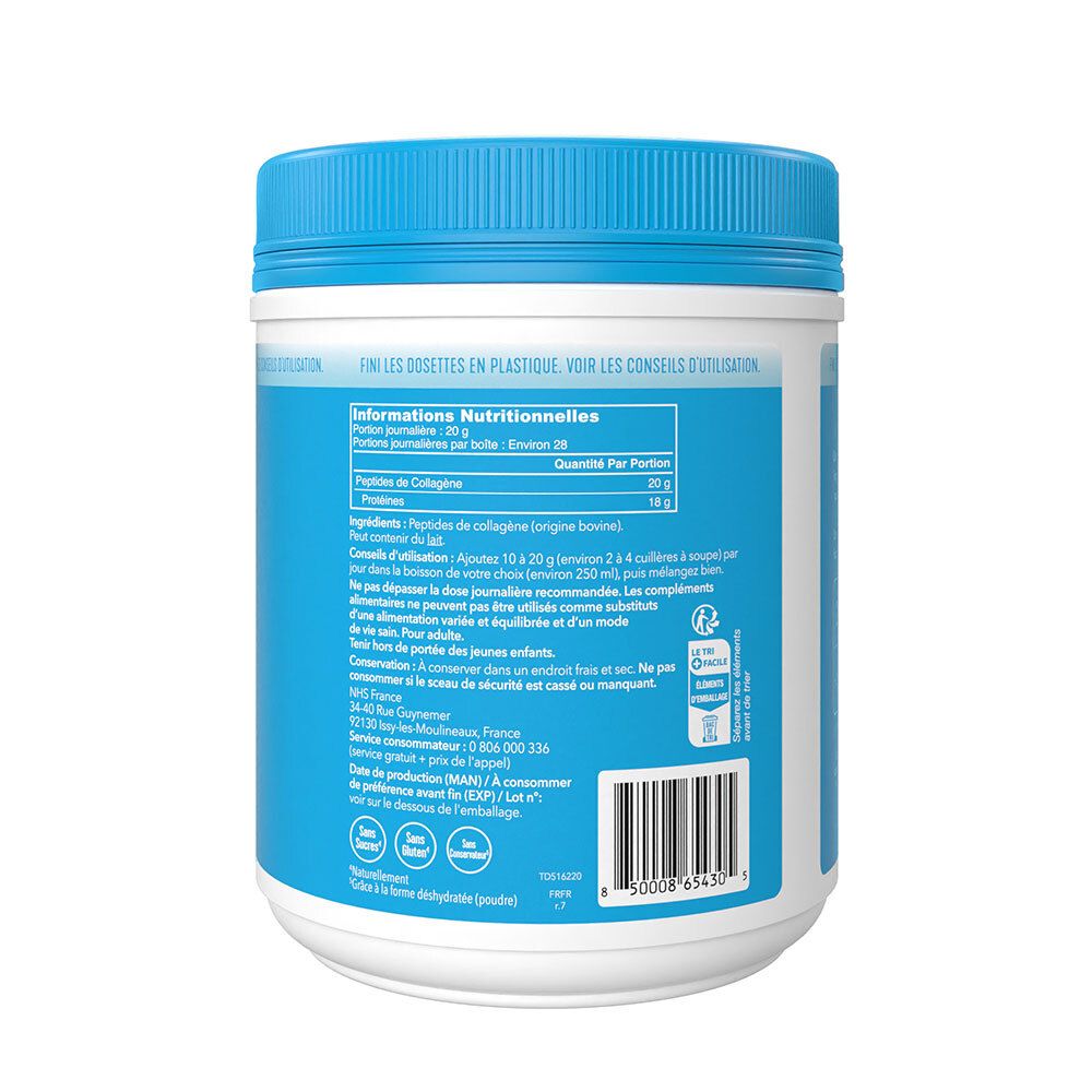 Rückseite der Dose. Nährwertangaben. Gebrauchsanweisung. Inhaltsstoffe. Kontaktinformationen. Barcode.