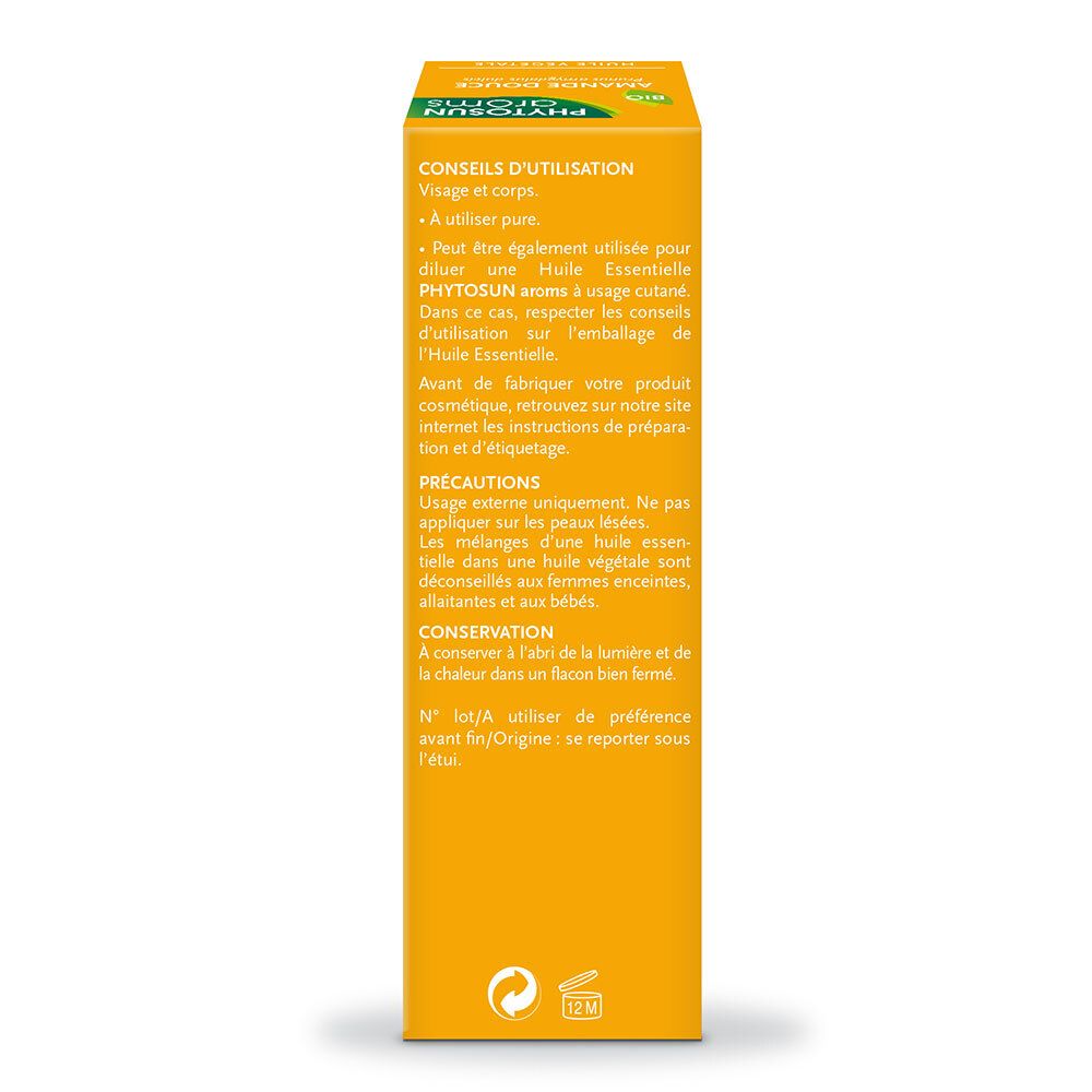 Phytosun Arôms Huile Amande Douce Bio 50ml