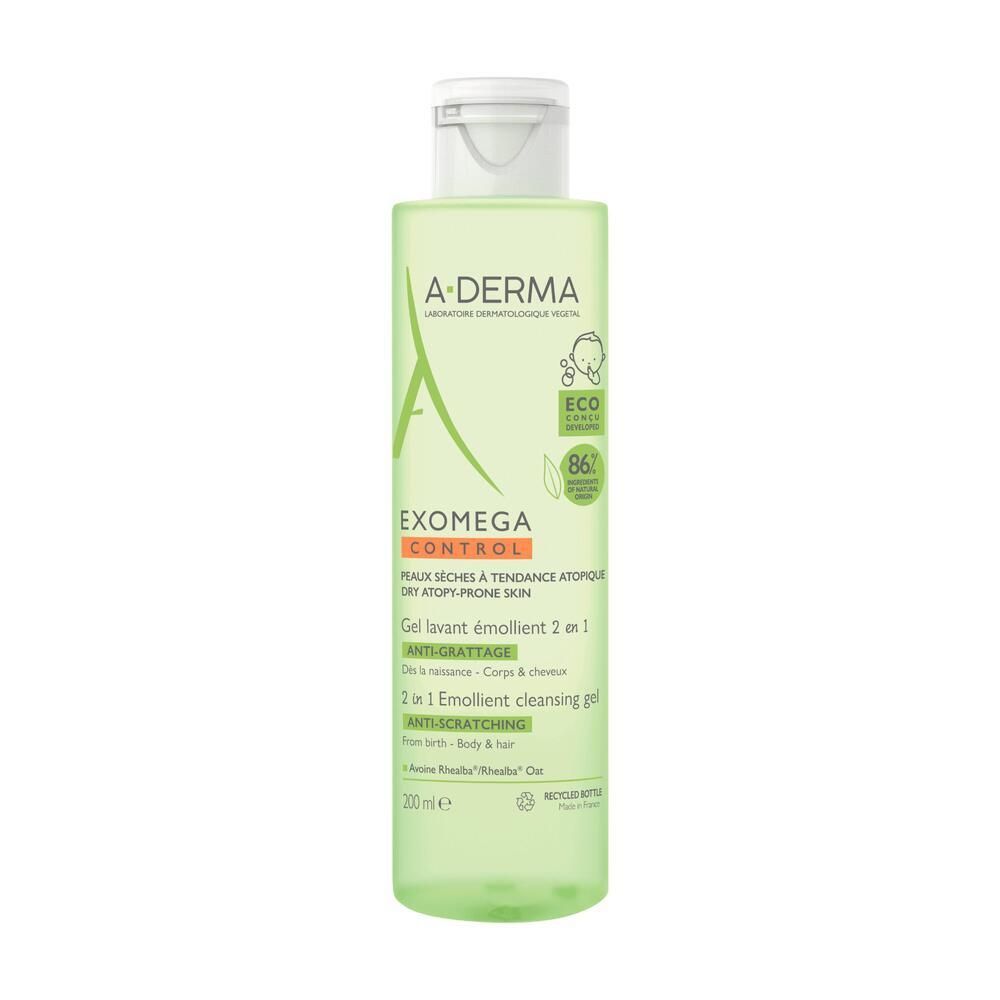 A-DERMA EXOMEGA CONTROL Weichmachendes 2-in-1-Waschgel Anti-Juckreiz