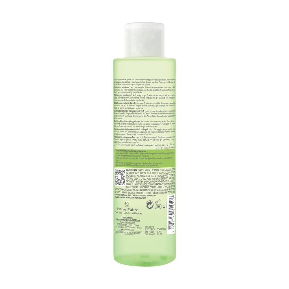 A-DERMA EXOMEGA CONTROL Weichmachendes 2-in-1-Waschgel Anti-Juckreiz