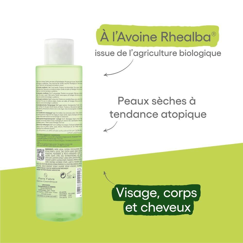 A-DERMA EXOMEGA CONTROL Weichmachendes 2-in-1-Waschgel Anti-Juckreiz