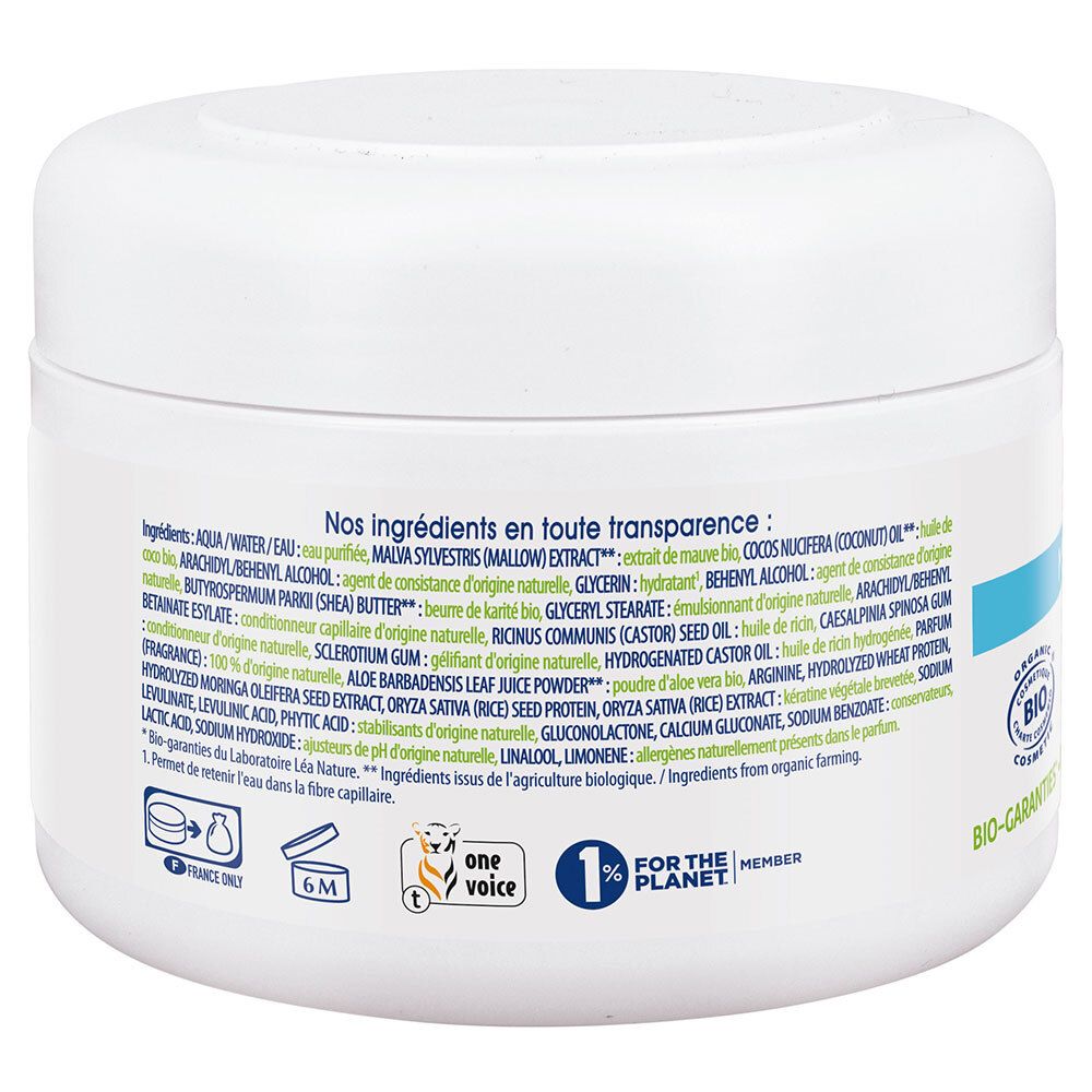 Natessance Sanfte Haarmaske Bio-Kokosnuss und pflanzliches Keratin