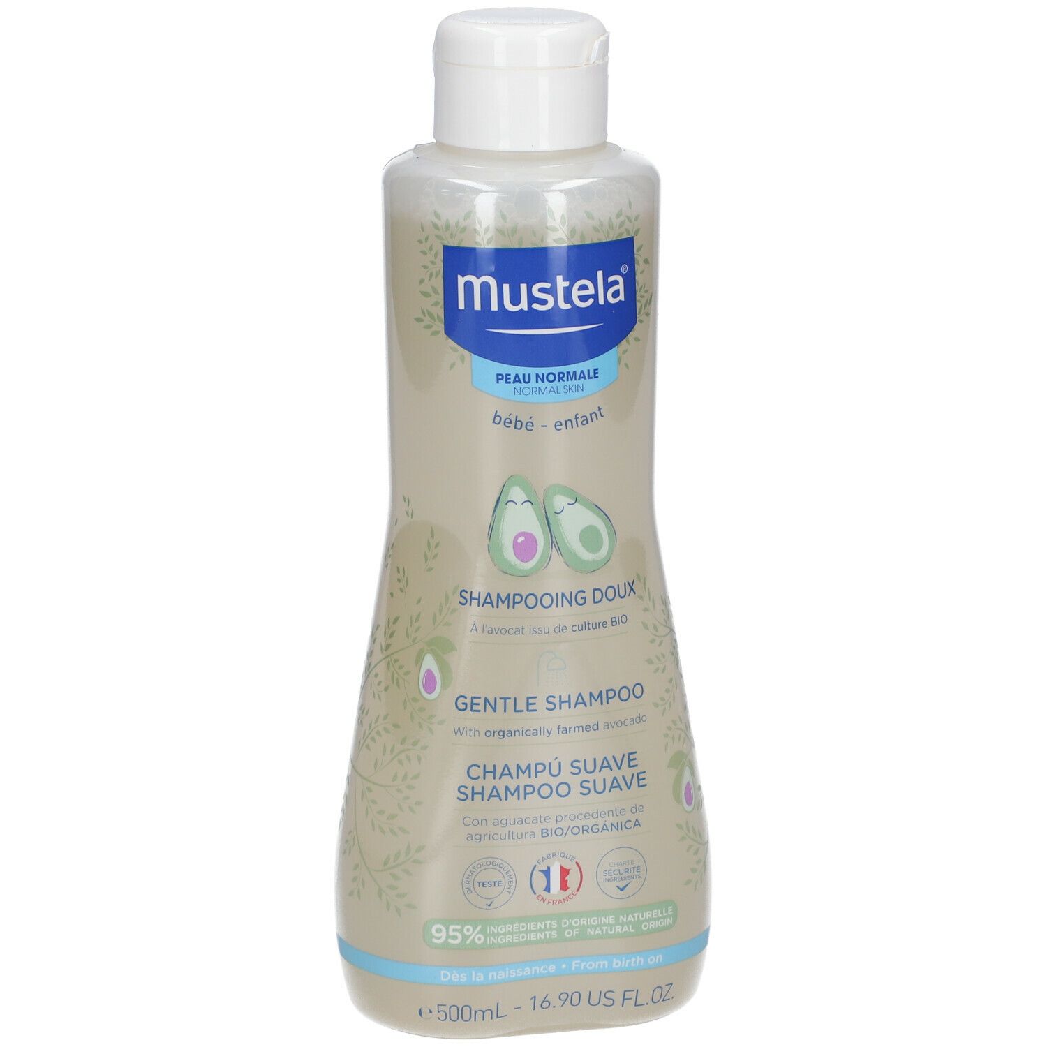 mustela® Bébé Enfant Shampoing Doux à l'Avocat BIO Peau Normale