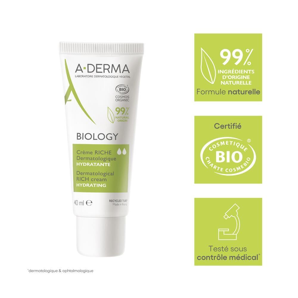 A-DERMA BIOLOGY Crème riche dermatologique hydratante