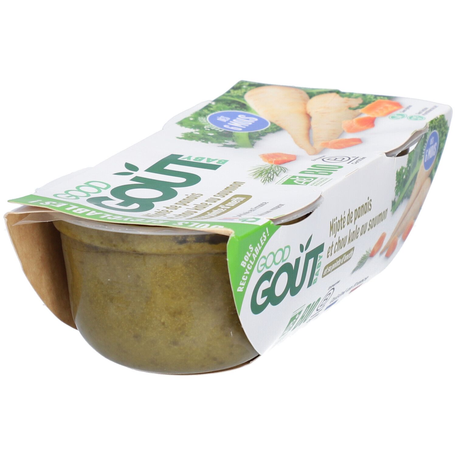 Good Goût Geschmorte Pastinaken Grünkohl und Lachs